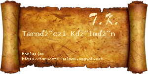 Tarnóczi Kálmán névjegykártya